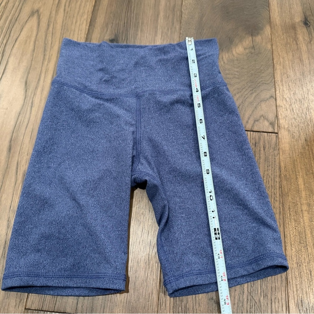 NWT Fornia Kids High-Waisted Heathered Purple Biker Shorts - Size S (8)